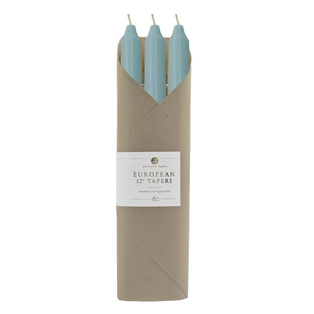 Taper Candles, French Blue, Set of 6 Tuckahoe Home